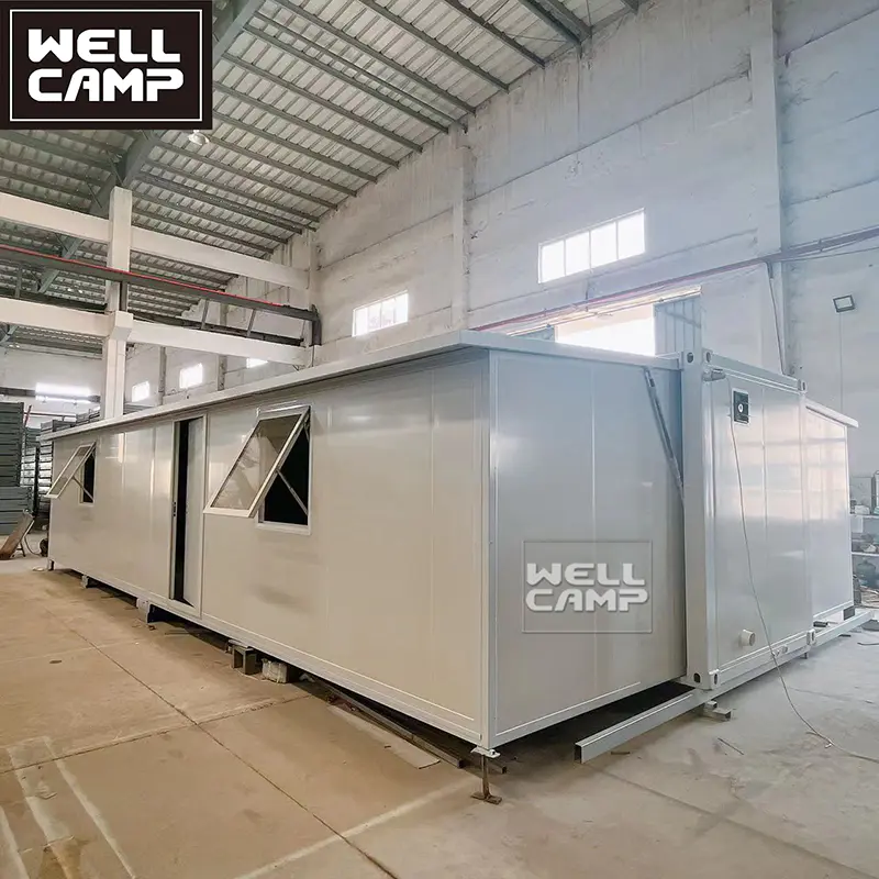 WELLCAMP 40FT Expandable Container Houses Container Villa 3 Bedrooms Foldable House To Live In With Bathroom