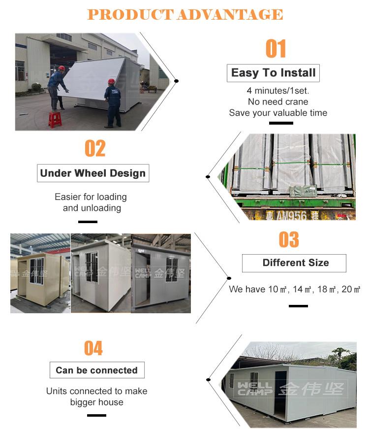 product-WELLCAMP-WELLCAMP Expandable Tiny House for Foldable House To Live In With Bathroom Office S