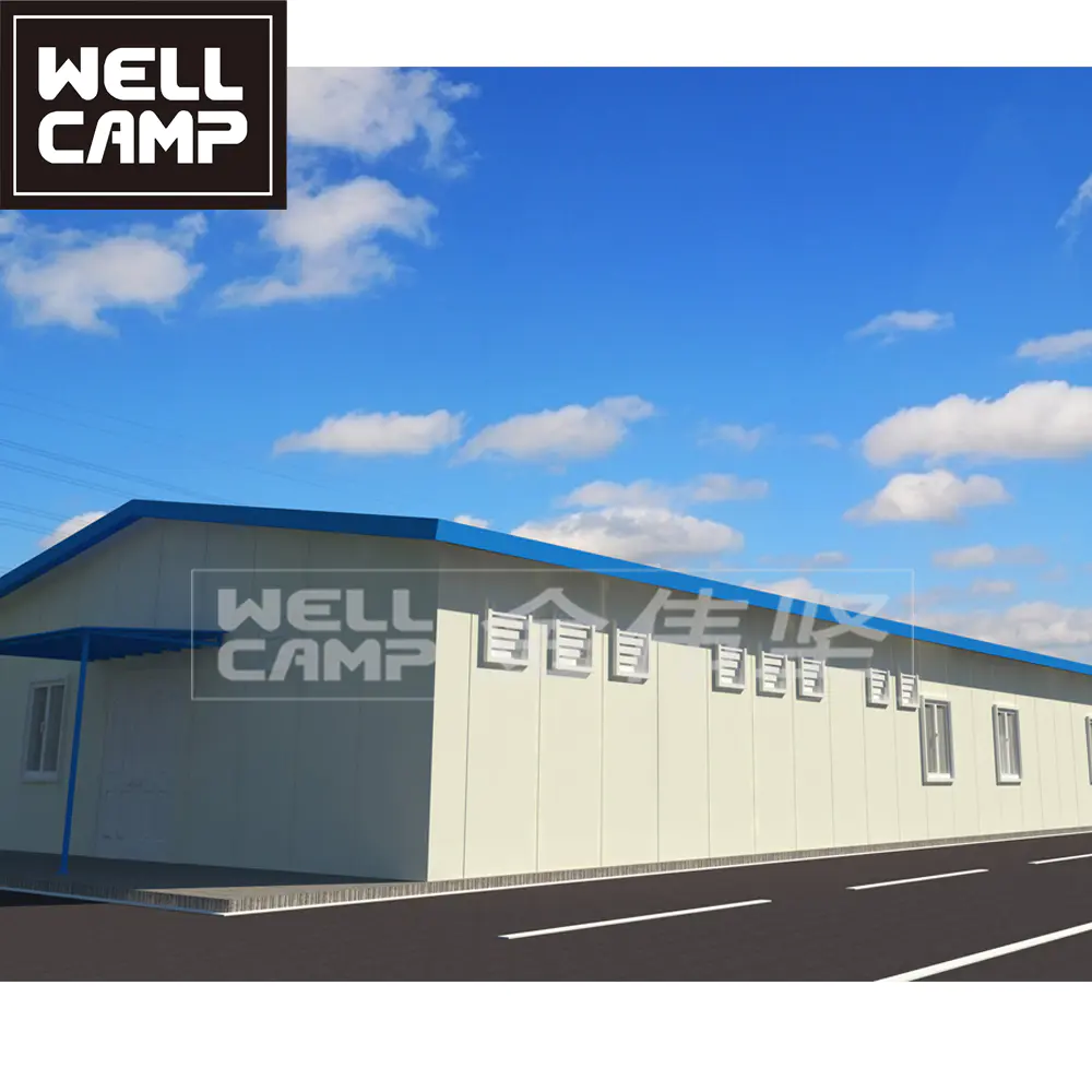 WELLCAMP low cost prefab T house durable steel structure prefab homes T modular houses affordable building high quality materials