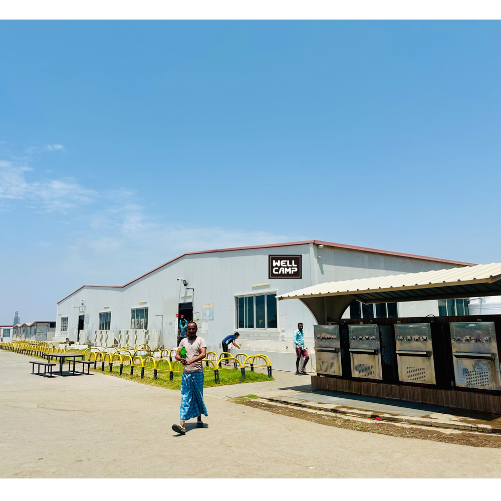 WELLCAMP low cost prefab T house durable steel structure dormitory modular warehouse affordable building high quality materials