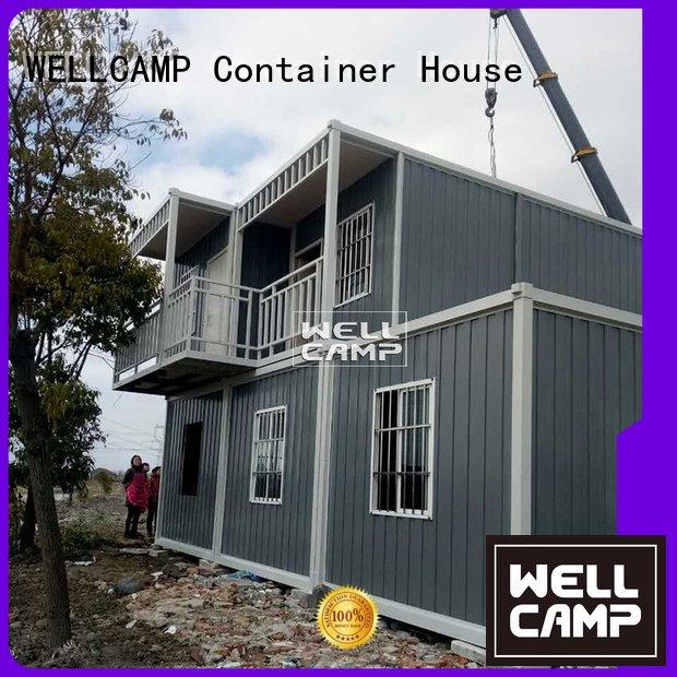 Hot prefabricated container house assembly red cross WELLCAMP Brand