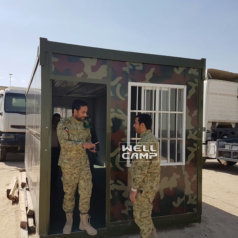 security guard huts for sale Prefab Folding Container Military Camp Economic House -F03 information