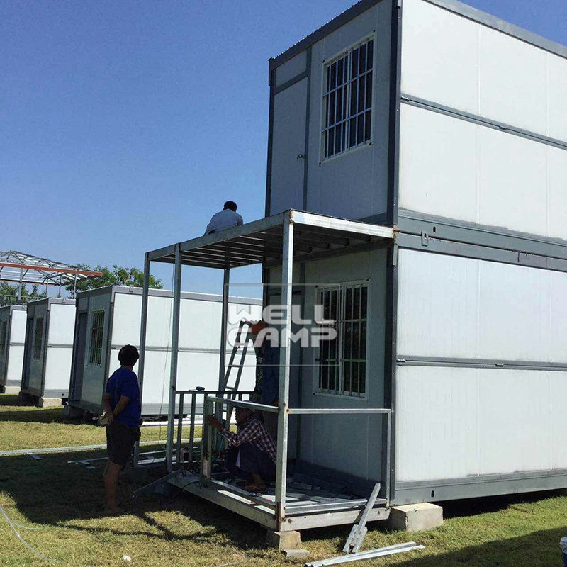 WELLCAMP Esay Fixed Two Levels Folding Container Villa for Family Home -V04 Container Villa image42