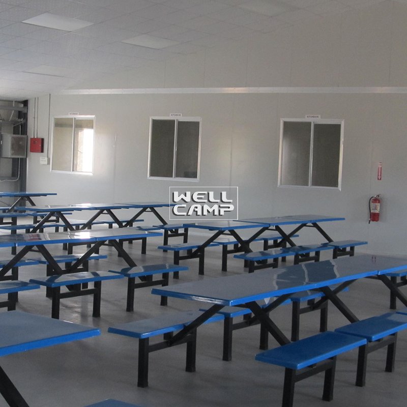 Single Steel Sheet or Sandwich Panel Steel Structure Canteen & Office Modern Prefab Warehouse for sale -W02