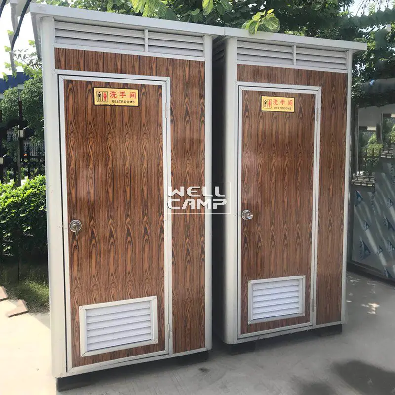 EPS Wooden Color Movable Portable Toilet Container Communal Facilities Small Prefab Cabins Sitting Toilet -T02