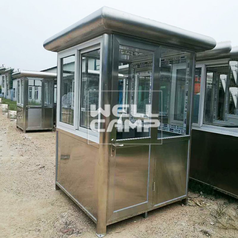 WELLCAMP Stainless Steel & EPS Waterproof Sandwich Panel Security Booth Kiosk Room -R11 Security Room image28