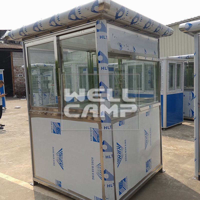 WELLCAMP Stainless Steel & EPS Waterproof Sandwich Panel Security Booth Kiosk Room -R11 Security Room image28