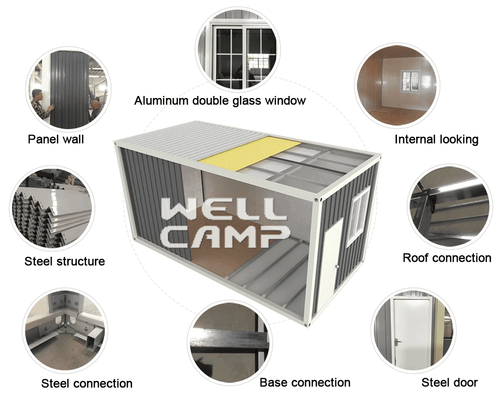 custom container homes hotel fireproof container villa WELLCAMP Brand