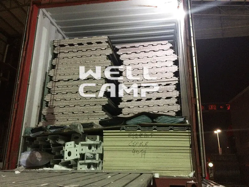 Hot custom container homes slpendid fireproof ripple WELLCAMP Brand