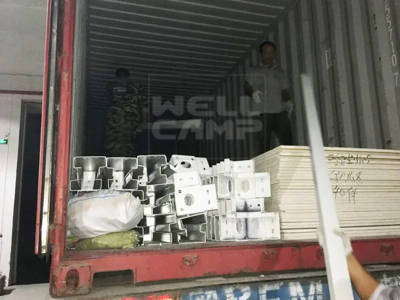 WELLCAMP Brand prefab move installation flat pack 20 ft container