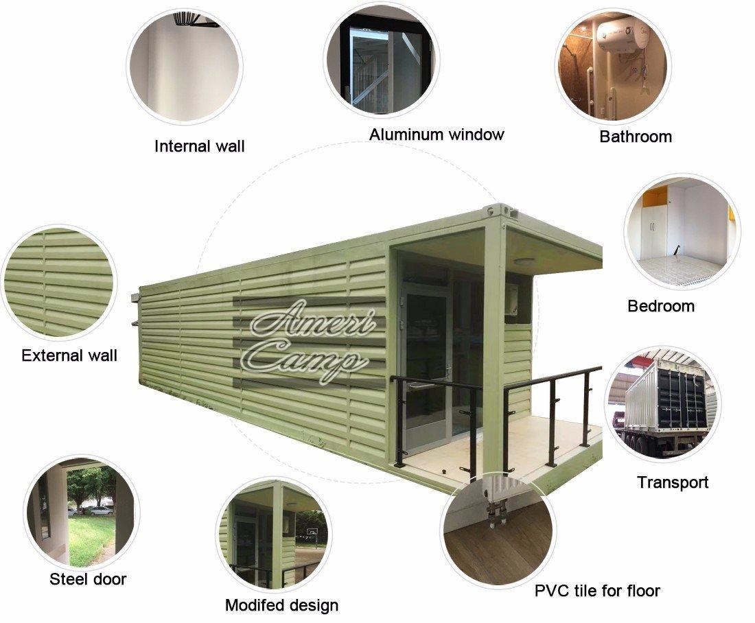 WELLCAMP 20gp shipping container home builders shipping