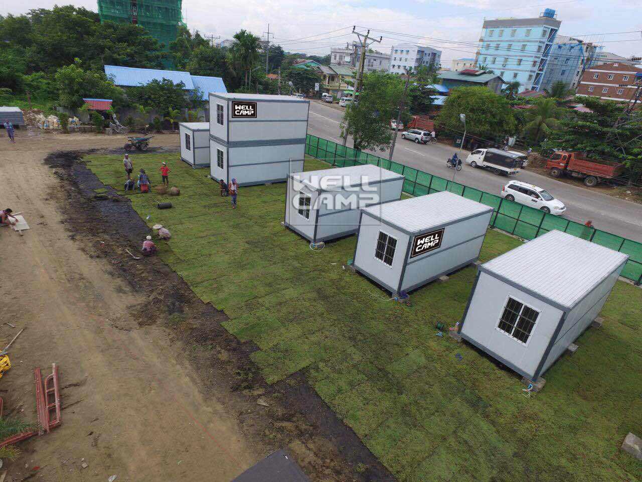 Wellcamp Folding Container House for Countryside Project In Southeast Asia