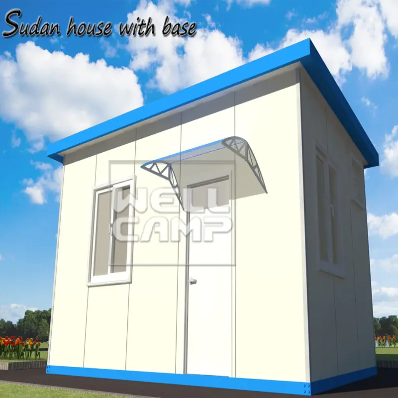 The guide of Wellcamp simple Sudan house EPS sandwich panel prefab living room & office--C01