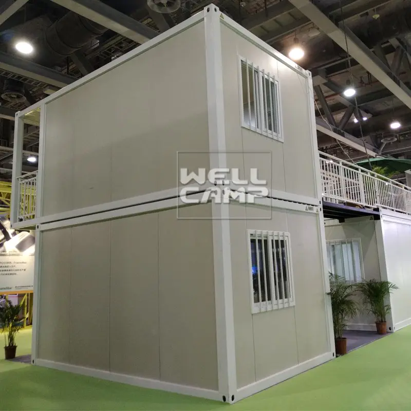 Large Manufactured Homes New Design Prefabricated Flat Pack Sandwich Container House Modern Prefab-P06