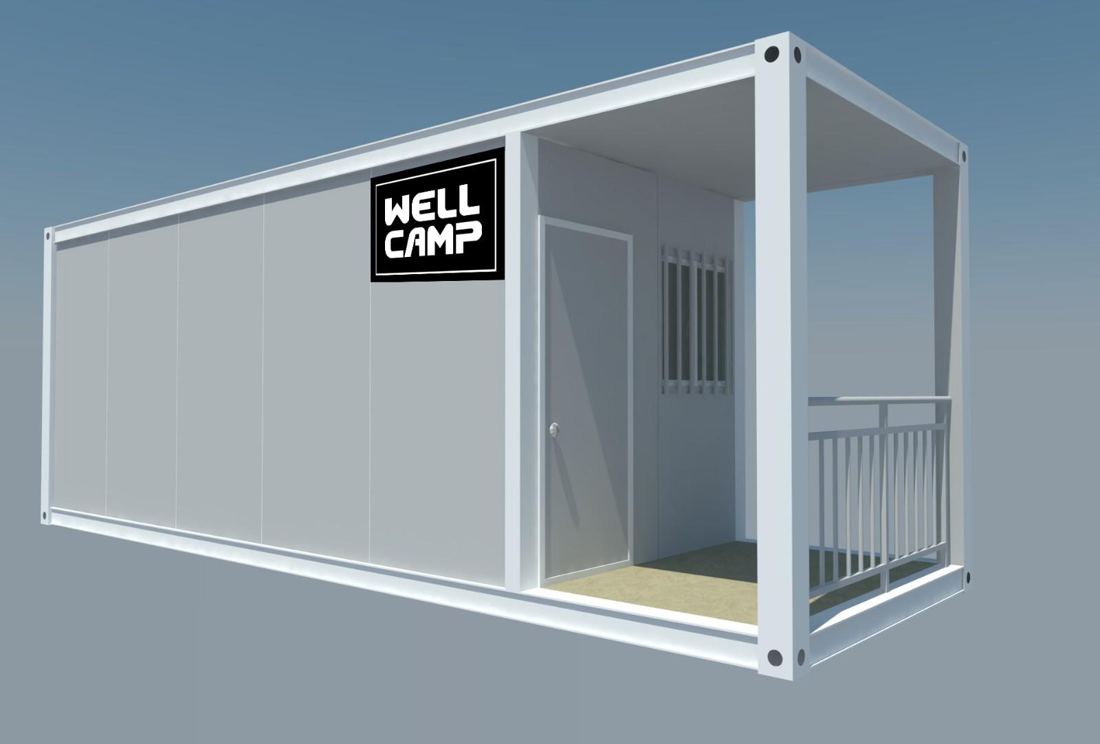 guest flat pack 20 ft container pack WELLCAMP company