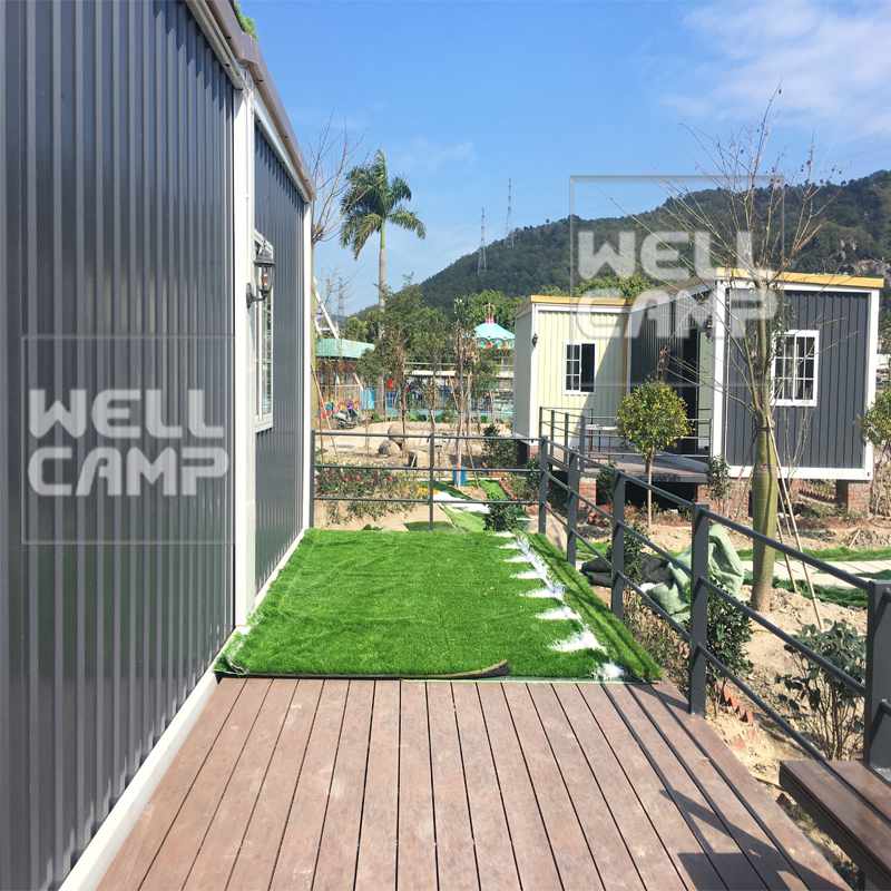 WELLCAMP Eco-Friendly Glass Wool Panel Portable Prefab Container Villa Ripple House V-15 Container Villa image24