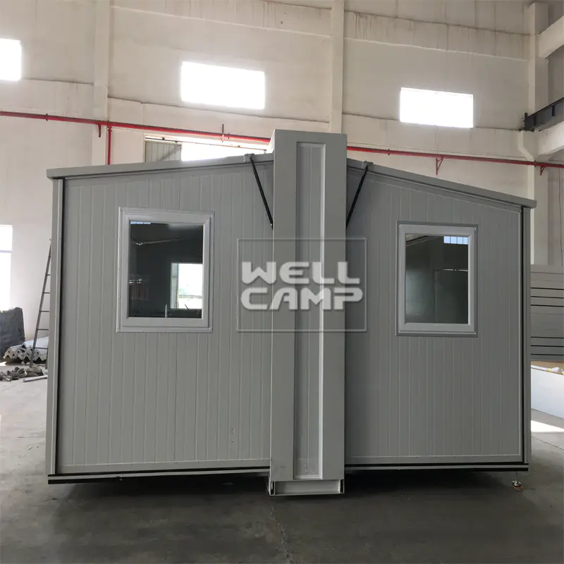 Wellcamp prefab expandable container house collapsible container house with electrical system expandable container homes for sale