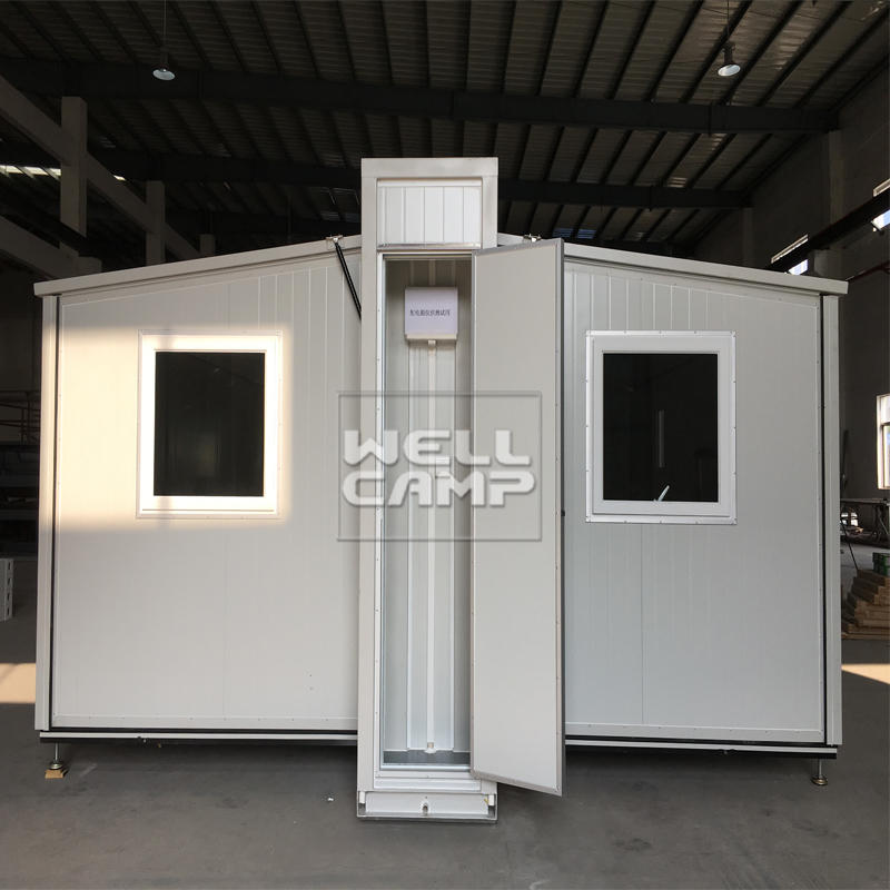 Wellcamp prefab expandable container house collapsible container house with electrical system expandable container homes for sale