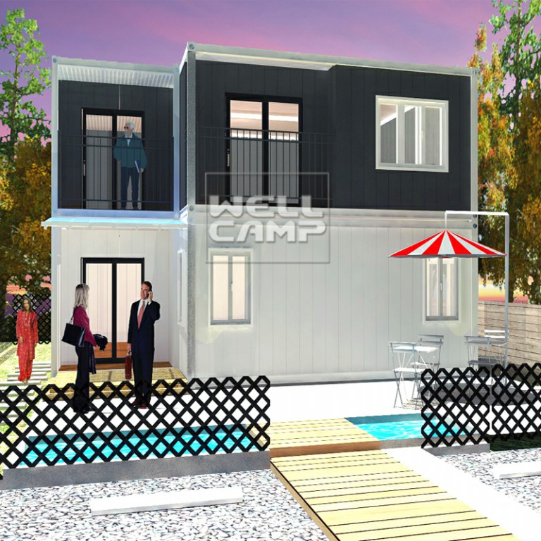 WELLCAMP-Container Homes Luxury Container Villa Two Levels Flat Pack Container-3