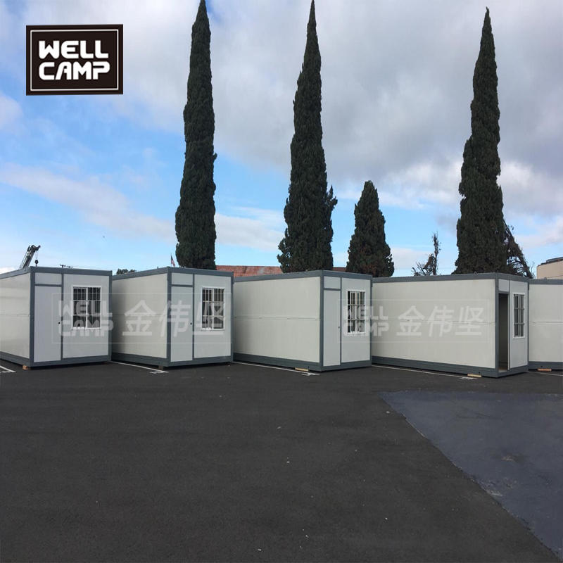 Wellcamp Folding container house and Flat pack container house in America