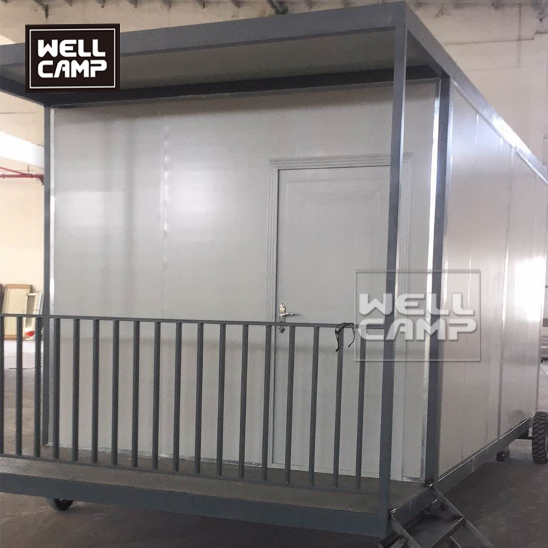 Wellcamp mobile detachable container house with wheels for fire department custom built mobile homes