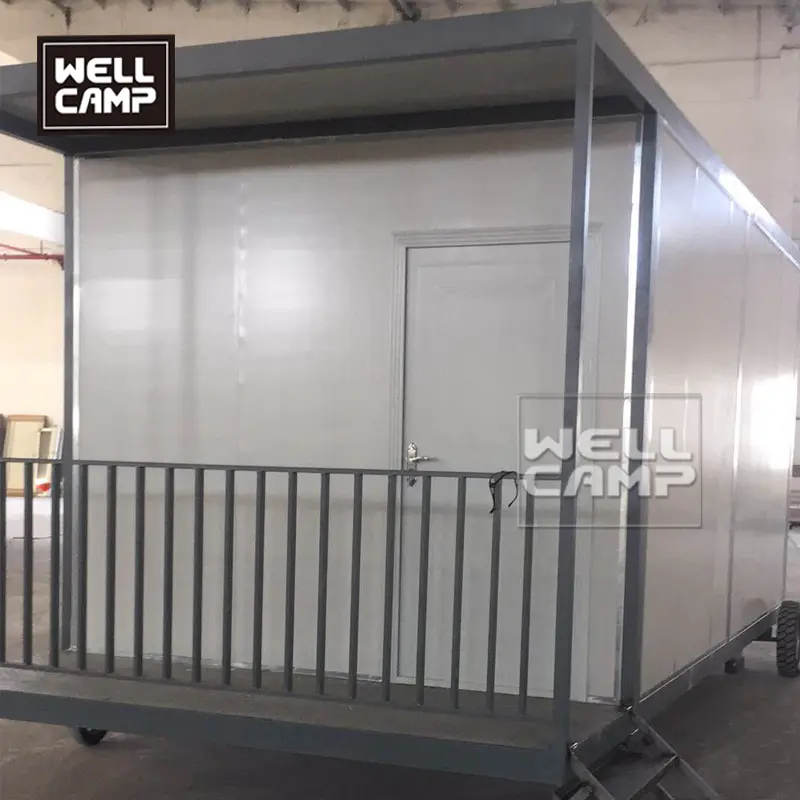 Wellcamp mobile detachable container house with wheels for fire department custom built mobile homes