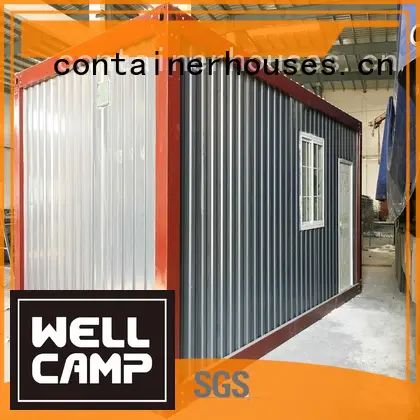 prefabricated container house red sandwich cross WELLCAMP Brand