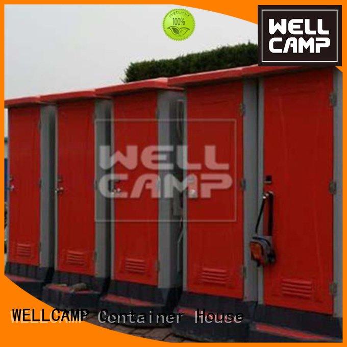 WELLCAMP wooden color container plastic portable toilet eps