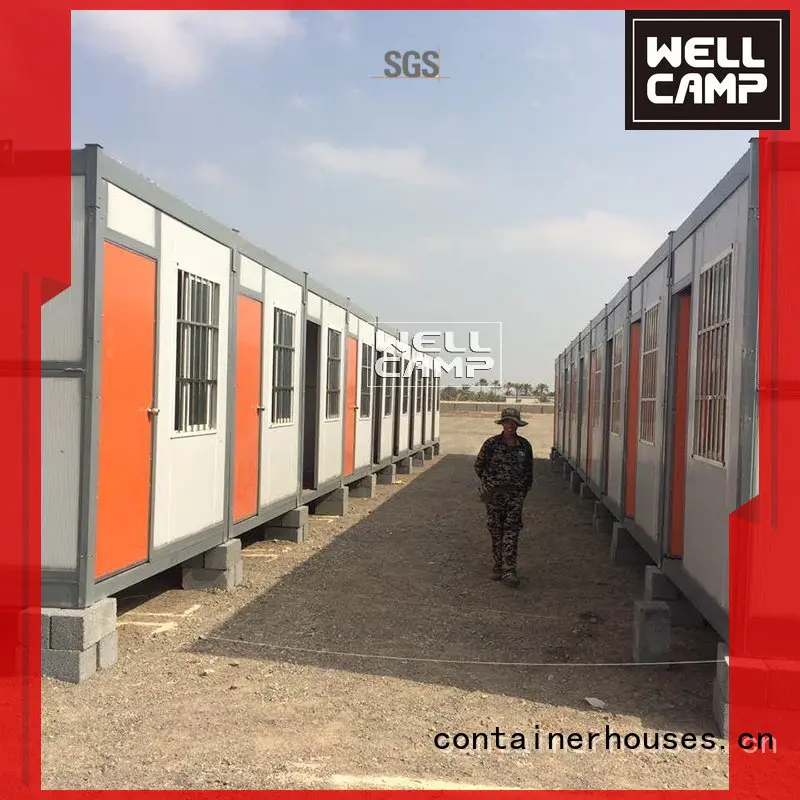 prefabricated folding foldable WELLCAMP Brand foldable container house manufacture