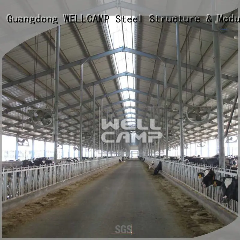 WELLCAMP Brand dairy eps prefabricated steel warehouse manufacture