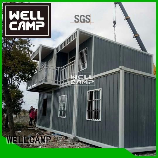 Hot easy container house for sale two red WELLCAMP Brand