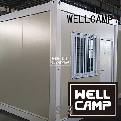 WELLCAMP Brand structure house flat pack 20 ft container wool pack