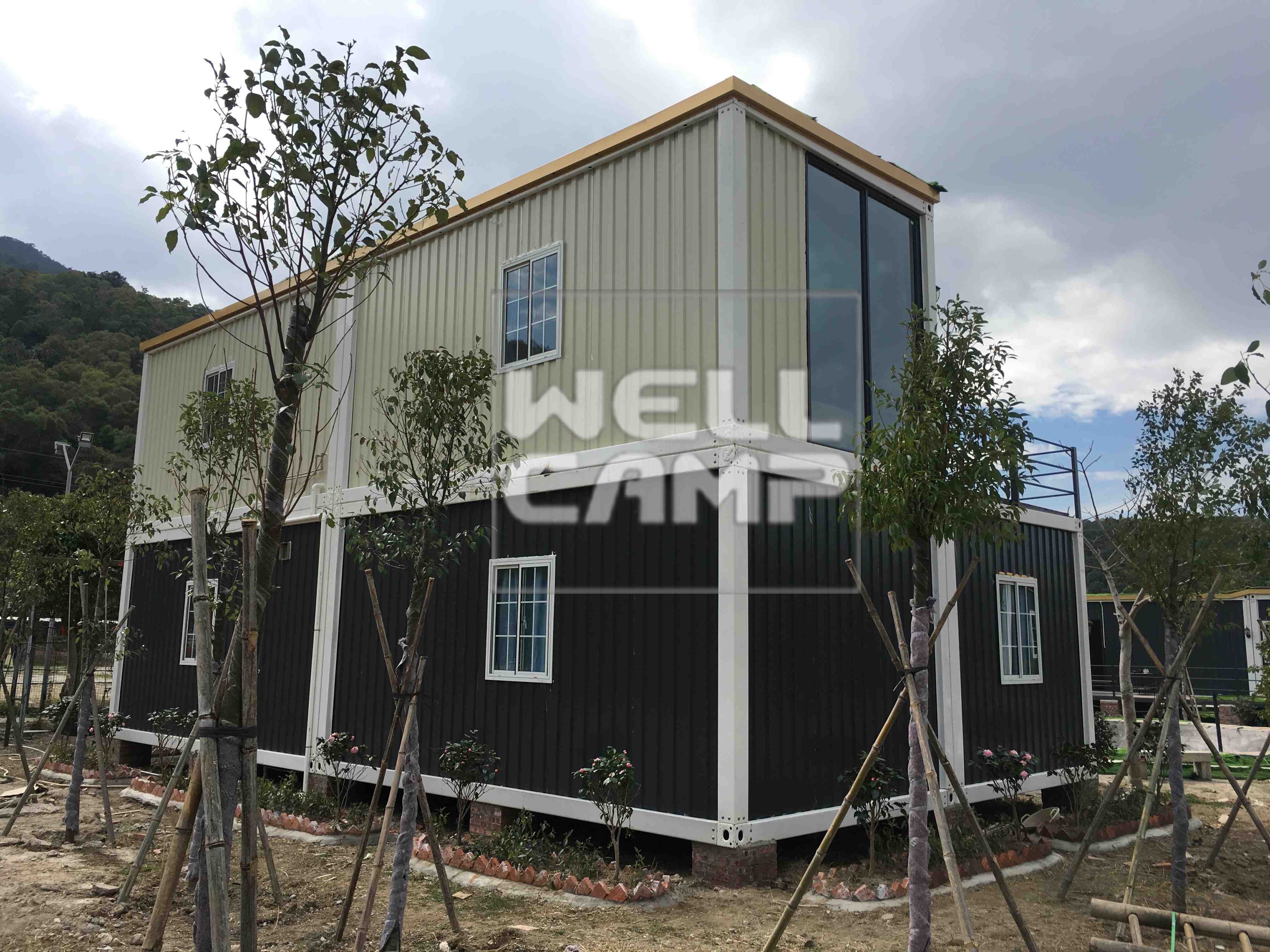 WELLCAMP Easy Installation Two Floors Prefab Container House for Resort Hotel V-13 Container Villa image23