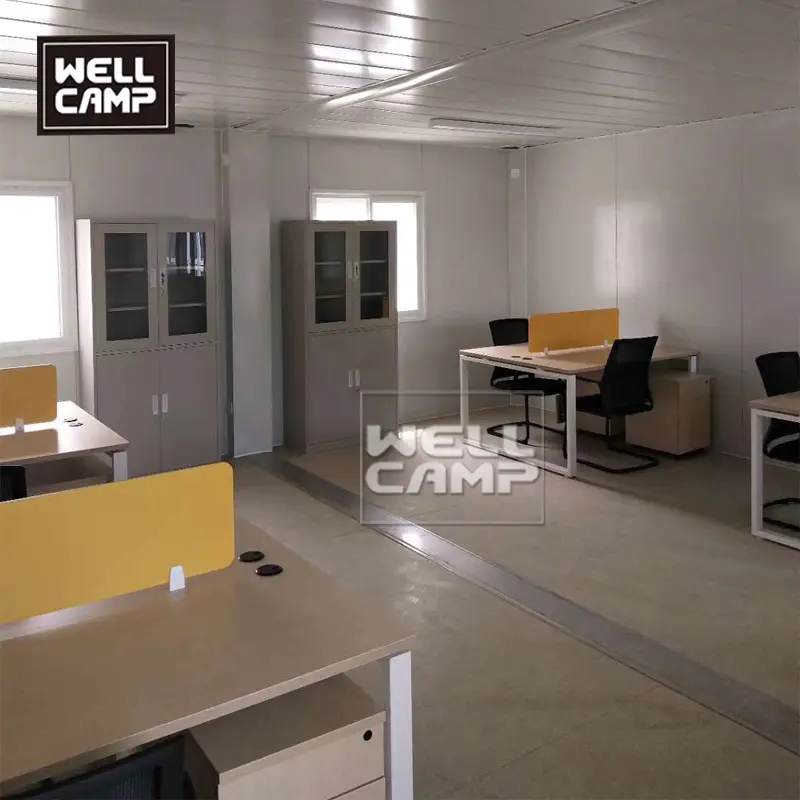 Wellcamp government project container house in South America pre-manufactured flat pack container buildings