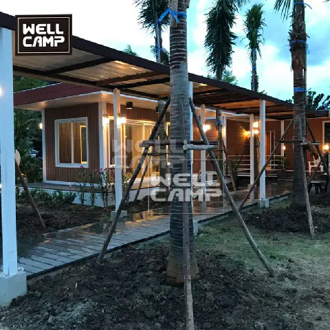 Wellcamp holiday customized prefab container villa in Thailand, the comfortable environment for people to have a unforgettable vocation