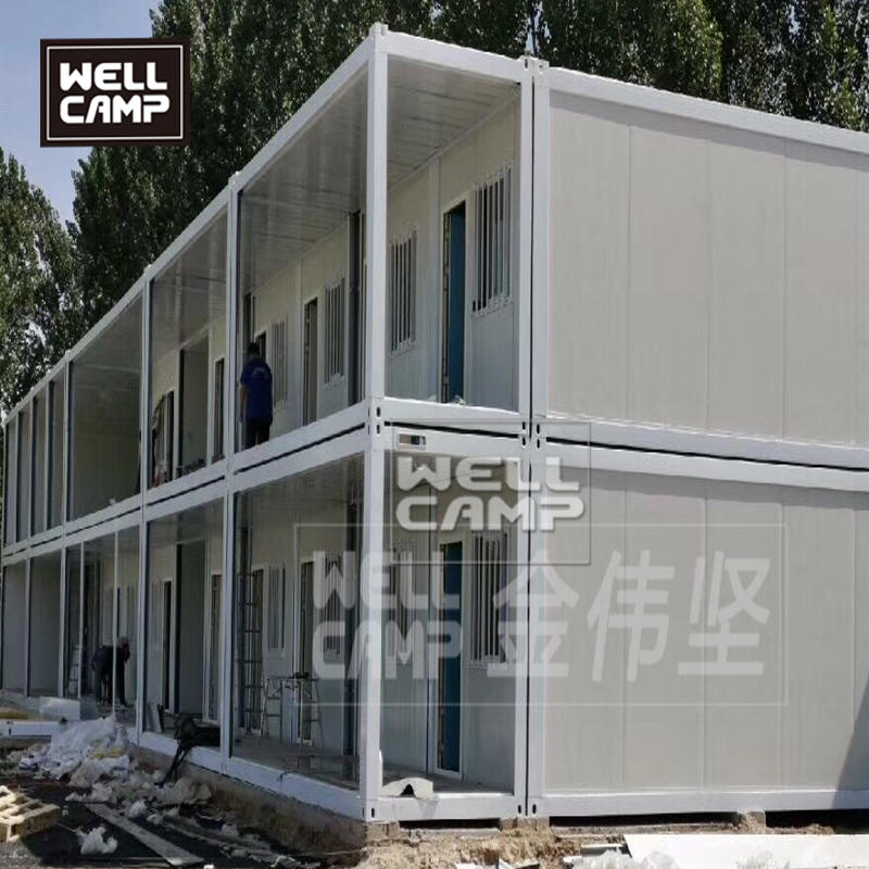 Pre made prefabricated flat pack homes USA for family two floors luxury container buildings in prefab houses