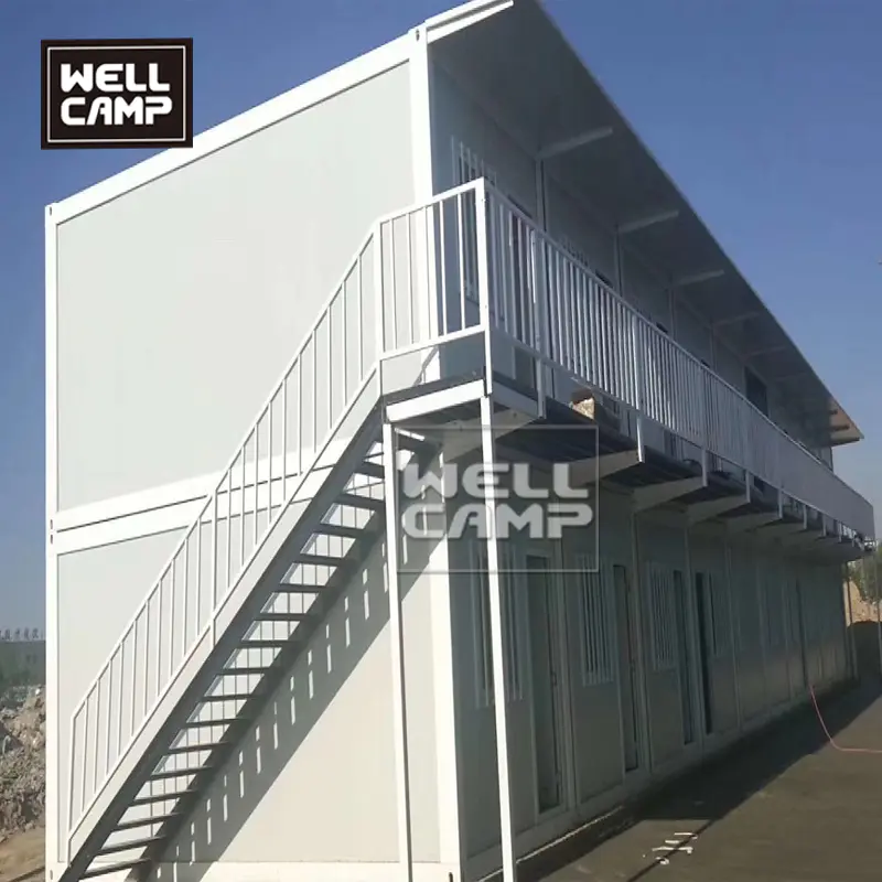 Pre made prefabricated flat pack homes USA for family two floors luxury container buildings in prefab houses