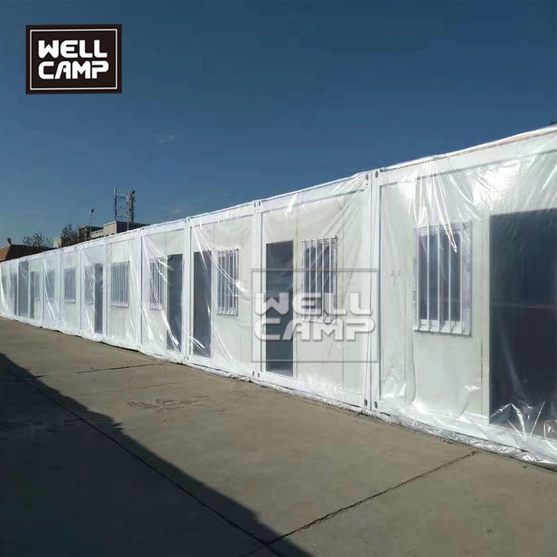 Low cost 20ft flat pack container house in South Africa standard modular prefabricated house for restaurant and canteen