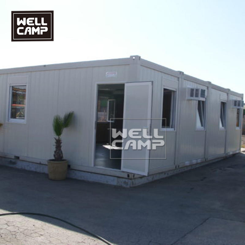 Low cost 20ft flat pack container house in South Africa standard modular prefabricated house for restaurant and canteen