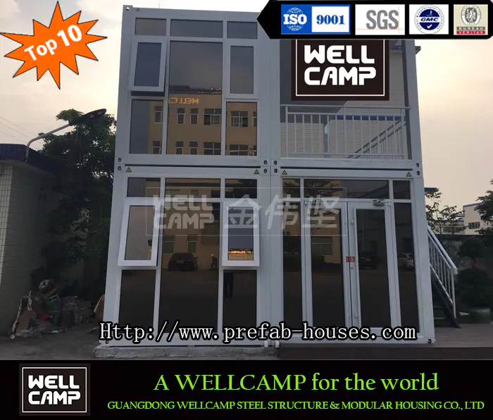Two Floor Fast Install Duplex Loft Prefabricated Flat Pack Container House for Sale