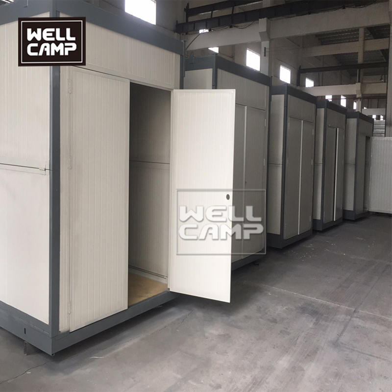 Double door  folding container house with forklift hole ISO modified 20ft foldable container office
