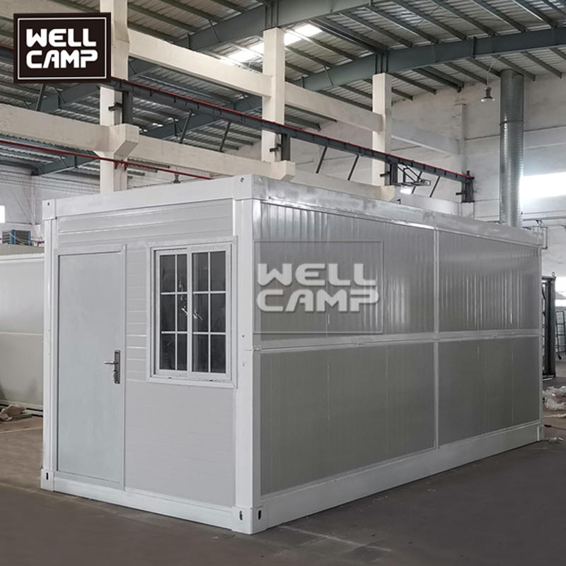 Folding flat pack container house used for dormitory & office & isolation room & storage room 2 mins install one house