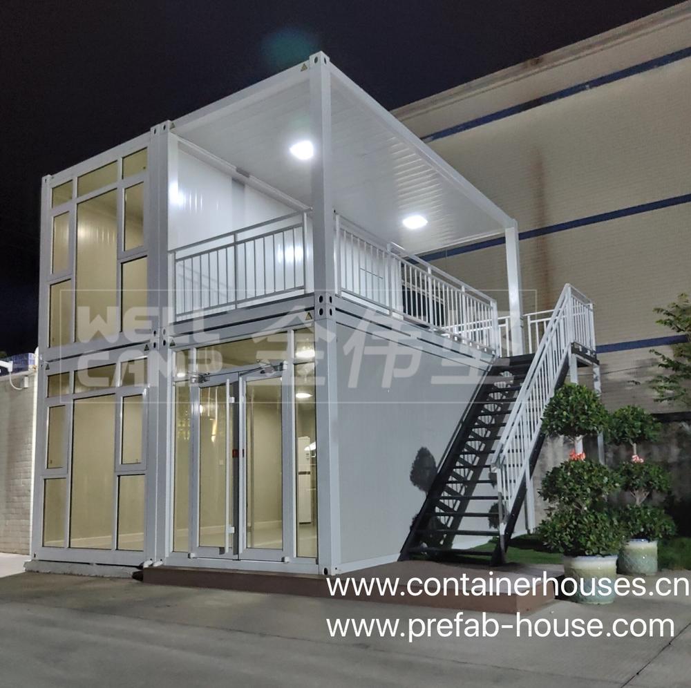 China container homes luxury container villa two levels flat pack container hotel mobile homes for sale