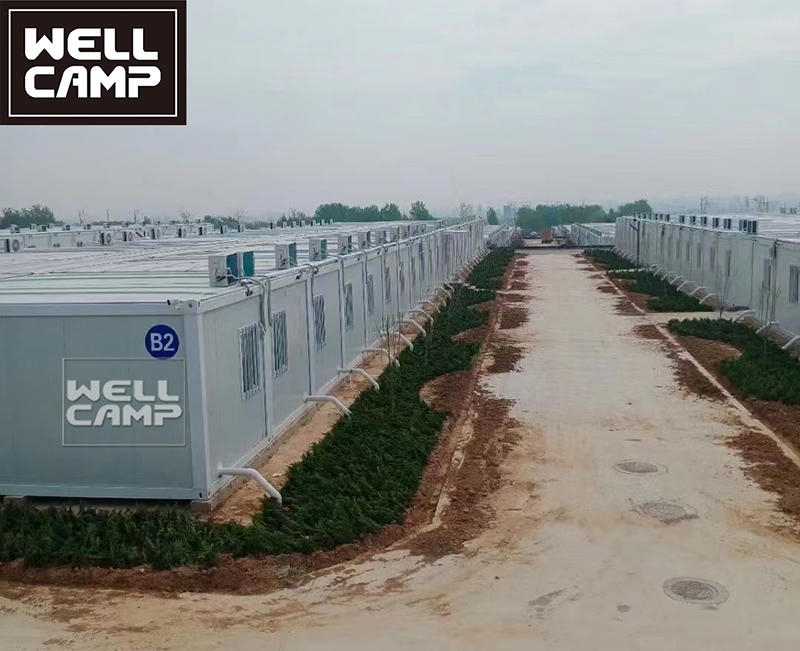 WELLCAMP city flat pack container office steel frame house Economic 20ft 40ft modern modular homes