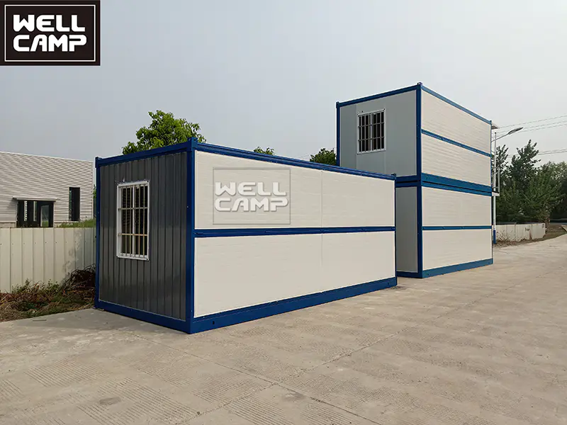 WELLCAMP Fast Build Prefab House 20ft 40ft Modular Folding Container House Foldable Small Tiny Expandable Home Office