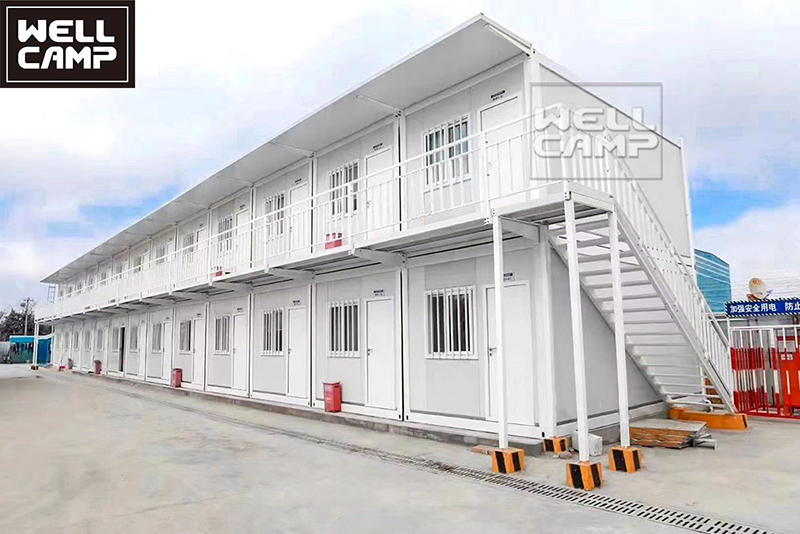 WELLCAMP Flat Packed Container House modern living room prefab container house two floor house