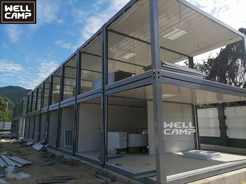 WELLCAMP Flat Packed Container House modern living room prefab container house two floor house
