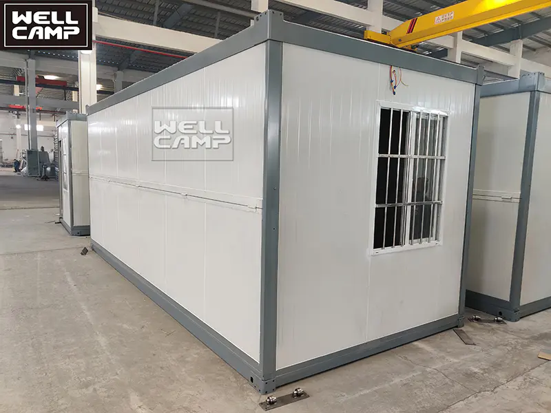 Inside display of folding container dormitory