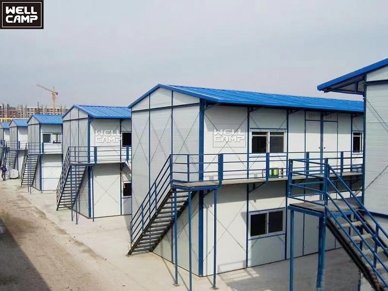 Hot selling affordable durable prefab labor camp knockdown houses firm steel structure temporary house