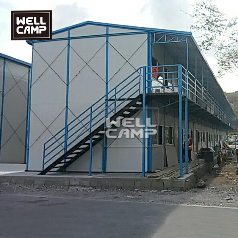 Hot selling affordable durable prefab labor camp knockdown houses firm steel structure temporary house